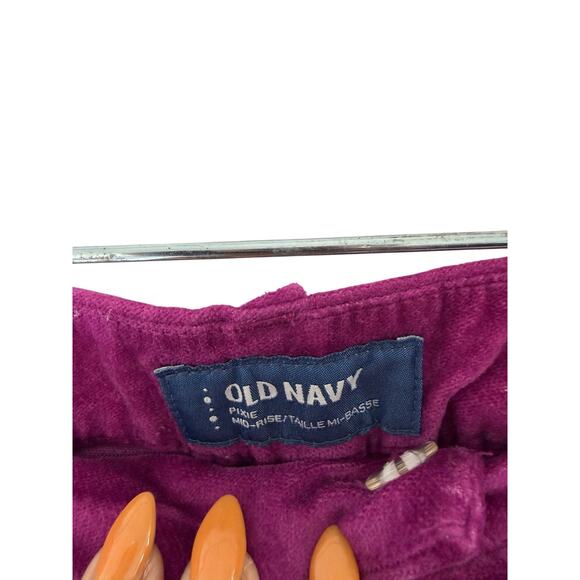 Old Navy Purple Velvet Plus Office Work Business Mid-Rise Pixie Pants Size 18 - Picture 5 of 13